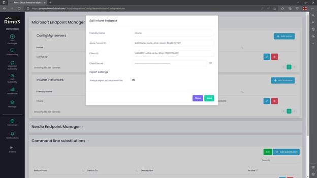 Intune - always export as intunewin config