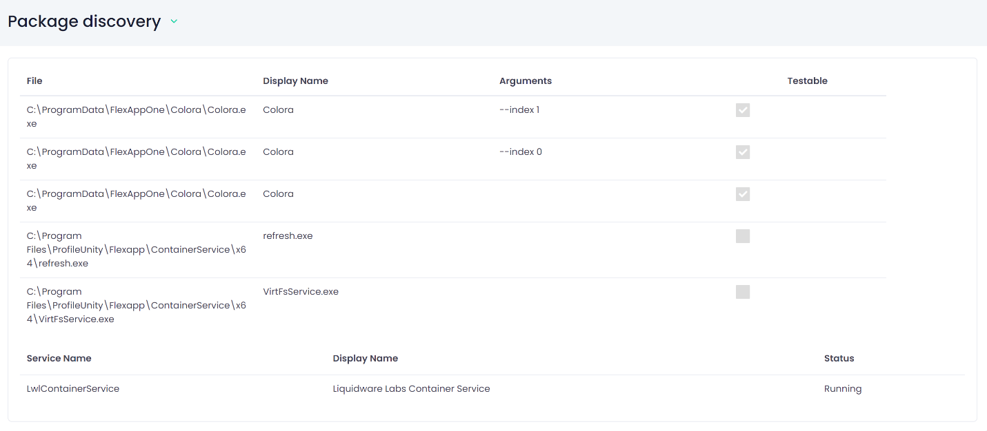 A screenshot of how Rimo3 performs application discovery.
