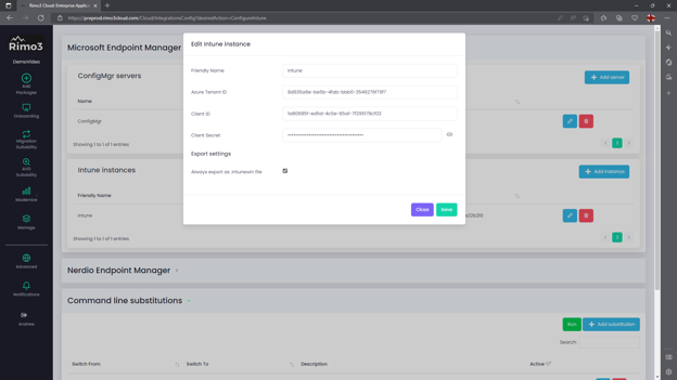 Intune - always export as intunewin config