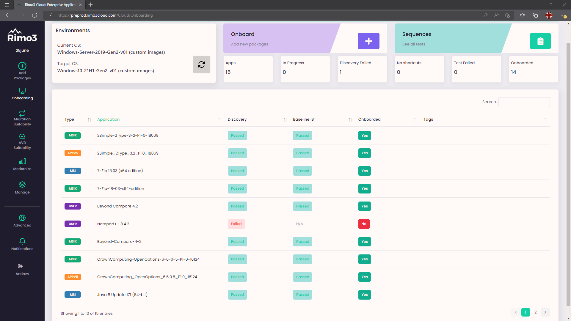 Updated Onboarding Dashboard