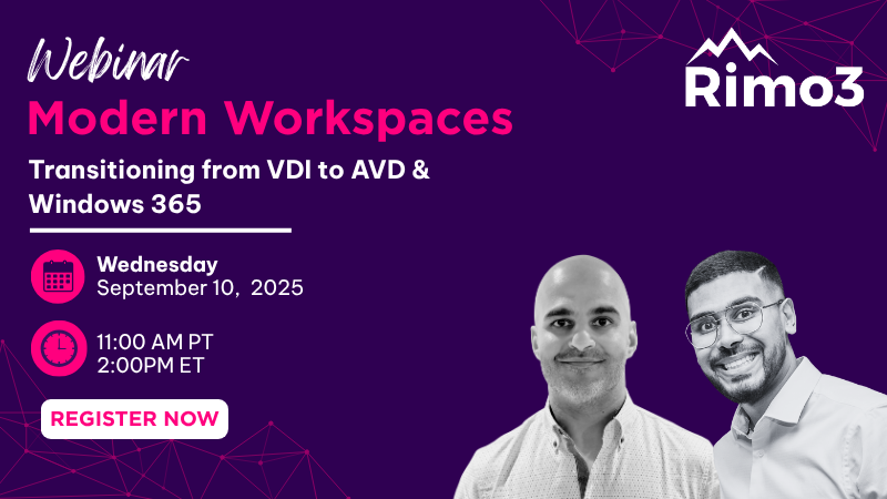 Image for September 10 2025 | Webinar | Modern Workspaces: Transitioning from VDI to AVD & Windows 365